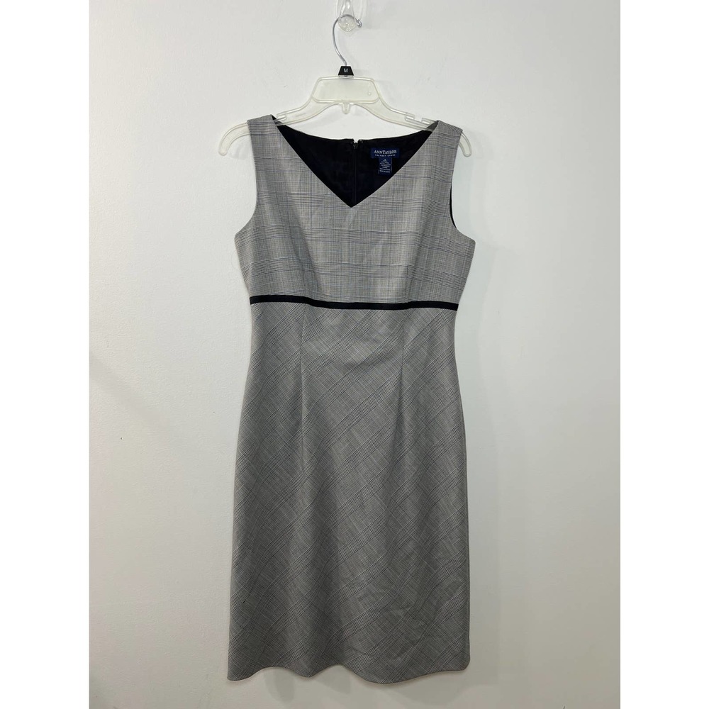 Ann Taylor Women’s Sheath Dress Size 6 Grey/Black
